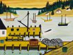 Maud Lewis, “Harbour Scene,” mixed media on board