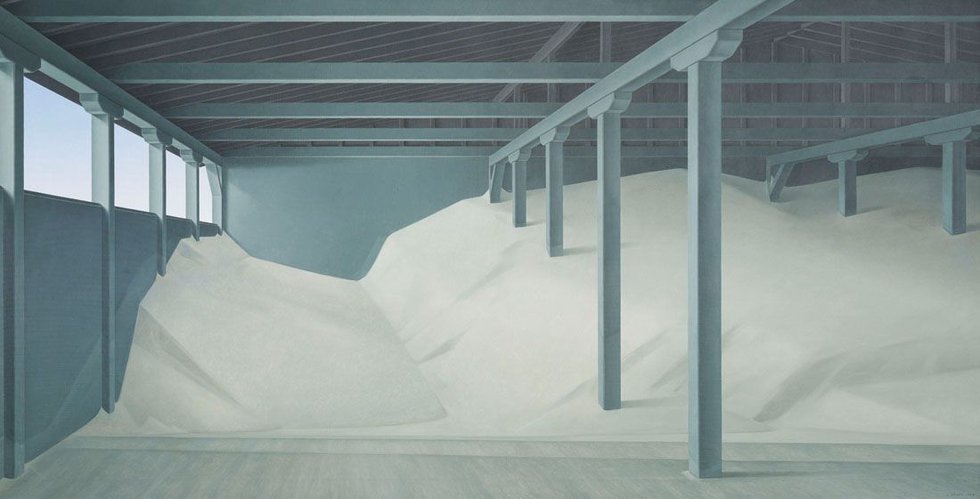 Christopher Pratt, “Salt Shed Interior,” 1988
