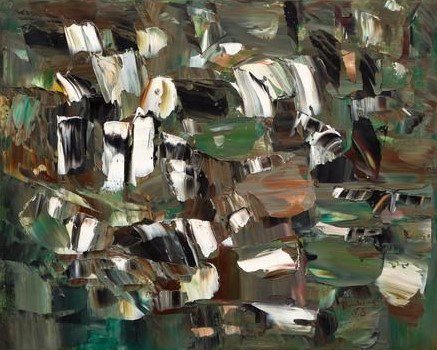 Paul-Émile Borduas, “Le cri des rainettes,” 1953, oil on canvas, 16″ x 20″ (sold at ByDealers for $216,000)