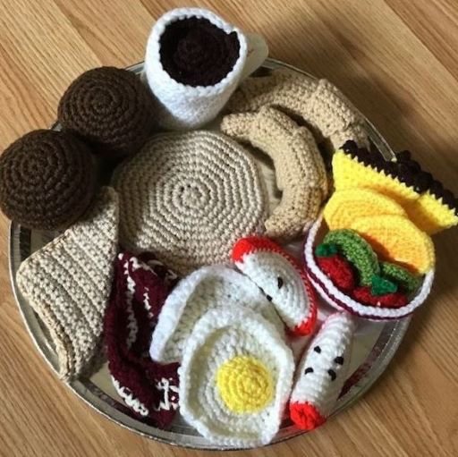 Beth Richardson, "Crocheted Food," 2021