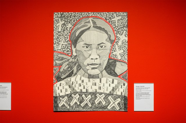 George Littlechild, “Unidentified Child From The Ermineskin Indian Residential School #7,” 2019