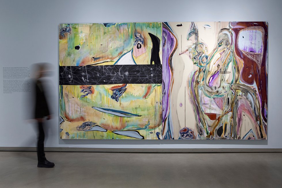Manuel Mathieu, "Invisible Wall" (left), 2019