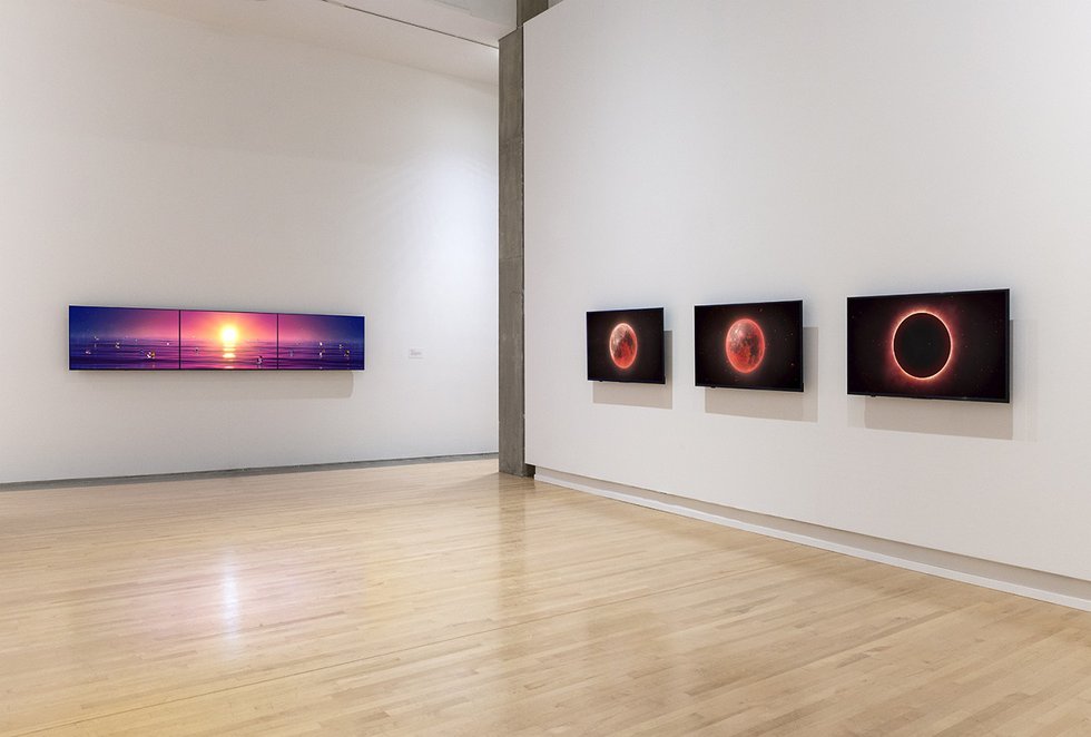 Kelly Richardson, “HALO I, II and III,” 2021 and "Journey to the After," 2021