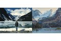 Left: Jin-me Yoon, 'Souvenirs of the Self (Lake Louise)' (1996). Transmounted C-print. Collection of Walter Phillips Gallery, Banff Centre for Arts and Creativity. Accession #P96 0102 P.