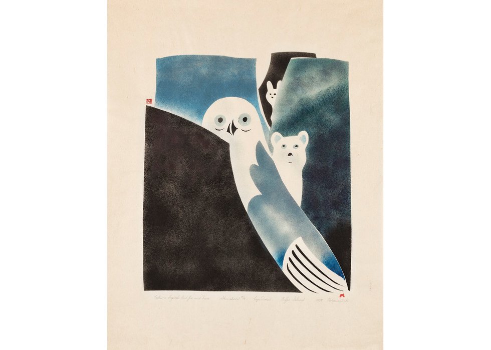 Osuitok Ipeelee, "Owl, Fox and Hare Legend," 1958