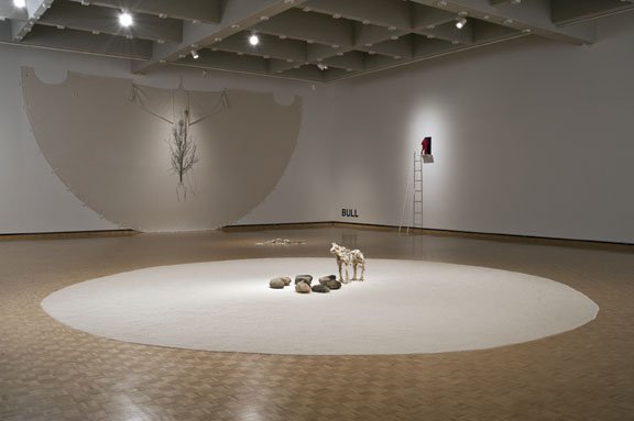Edward Poitras, installation view, "Ground and Tree",