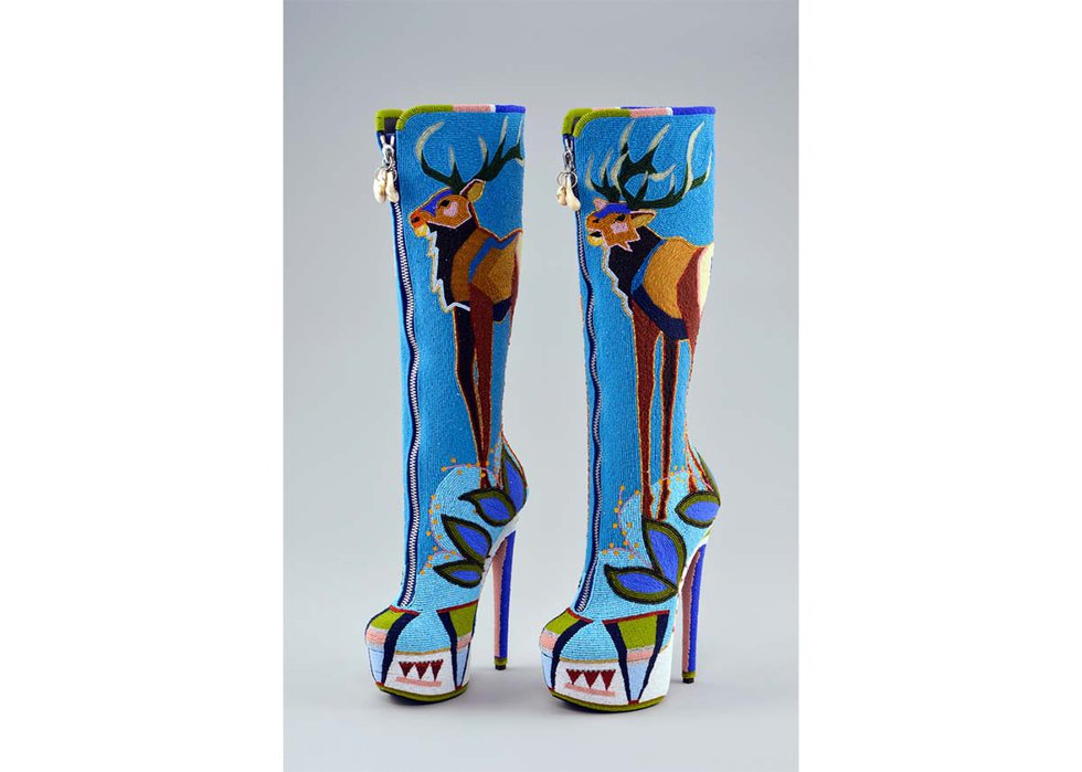 Jamie Okuma, “Beaded Boots,” 2017