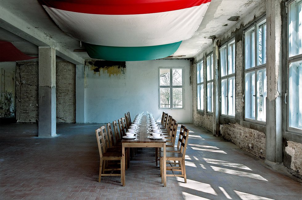 Leslie Hossack, "Italian Dining Room, House of Nations, 1936 Olympic Village, Berlin," 2010