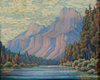 Margaret Shelton, "Mt. Rundle Along The Bow River," c. late 1970s