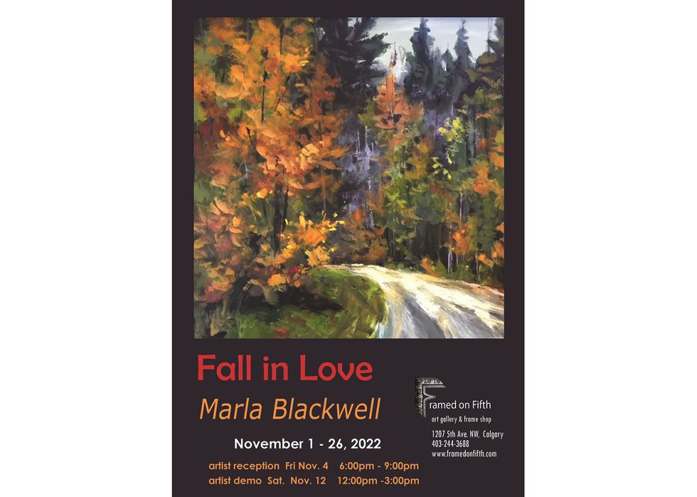 Marla Blackwell, "Fall in Love," 2022, acrylic on canvas, 18" x 24"