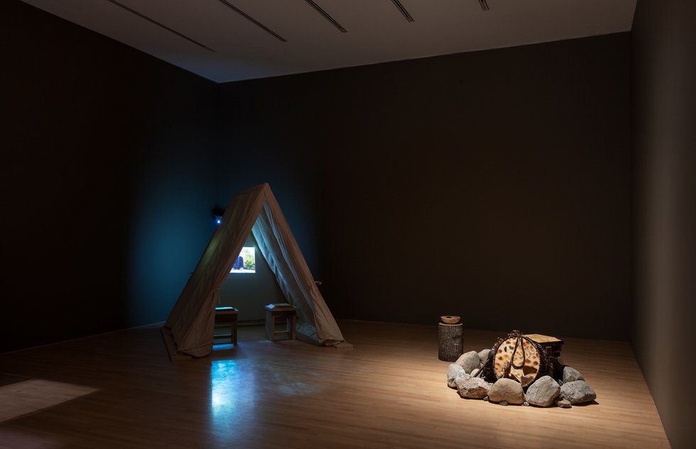Tyshan Wright, installation view, “2022 Sobey Art Award Exhibition,” at National Gallery of Canada