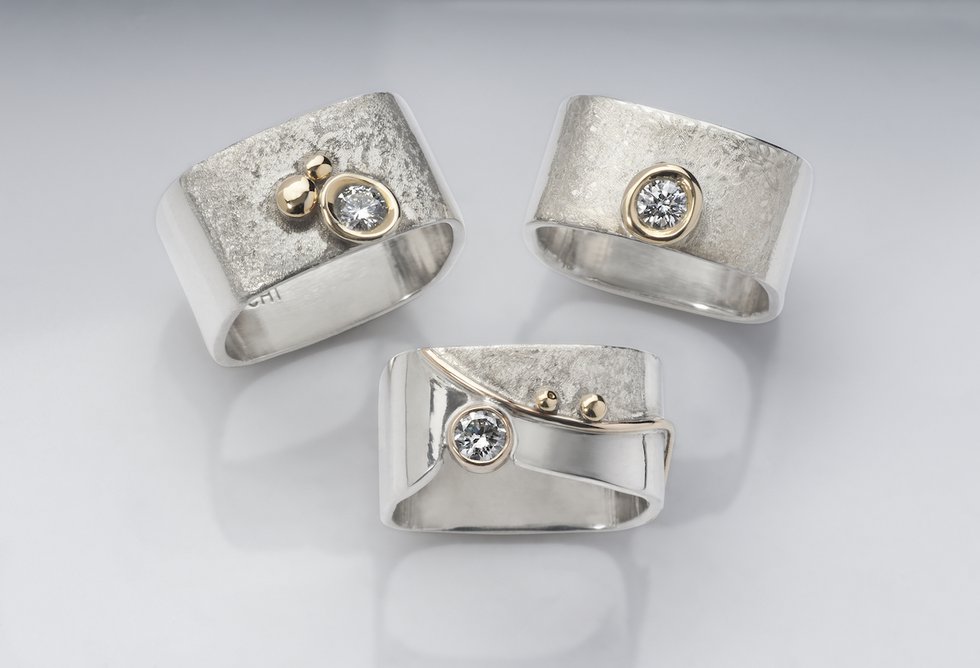 Chi's Creations, "Stacking Rings with Diamonds"