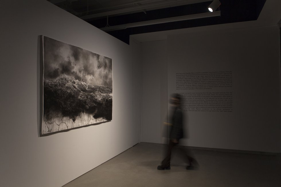 Stanley Wany, “For those who Chose the Sea,” 2022, installation view at Plug In Institute of Contemporary Art, Winnipeg (photo by Karen Asher)