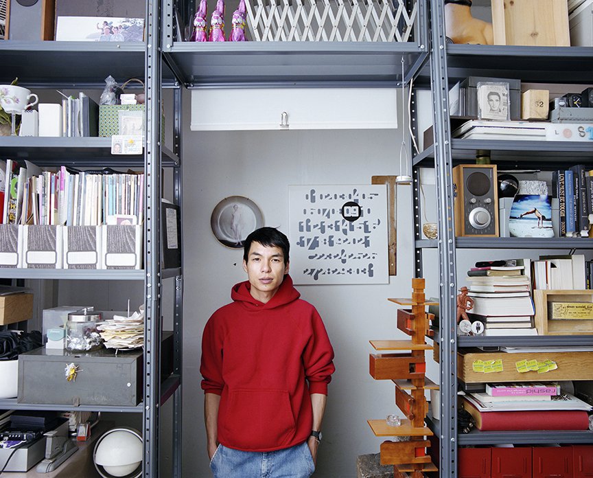 Tobias Wong in his New York apartment in 2004. (photo by Dean Kaufman)