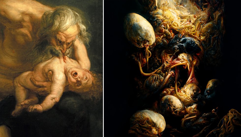 Peter Paul Rubens, “Saturn Devouring His Son” (detail),” 1636-1638