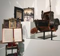 (l to r) Martha Ponting, "Bookmobile," Found Object Assemblage
