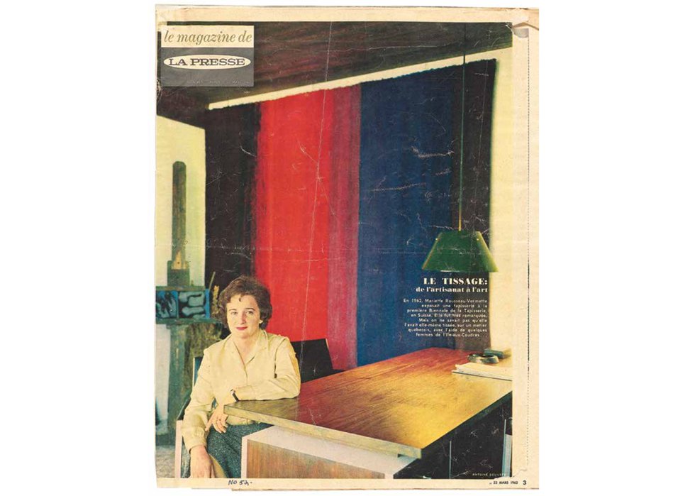 Mariette Rousseau-Vermette on the cover of “Le magazine de la Presse” on March 23, 1963. (photo by Antoine Desilets)