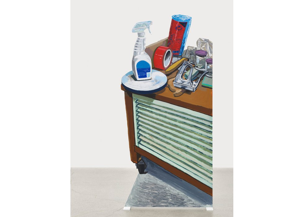 Damian Moppett, “Flat Files and Cleaning Products,” 2023