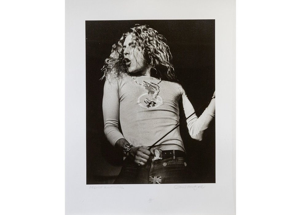 Barrie Wentzell, “Robert Plant,” 1972, gelatin silver print, 20" x 16" (courtesy the artist)