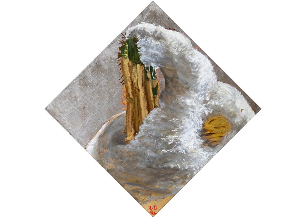 Attila Richard Lukacs, DECEMBER, “Cactus Under Snow,” 2021
