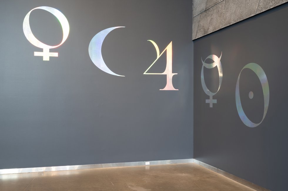 Uii Savage, “Celestial Passage,” 2023, installation view at Art Gallery of Alberta, Edmonton (photo by Charles Cousins, courtesy AGA)