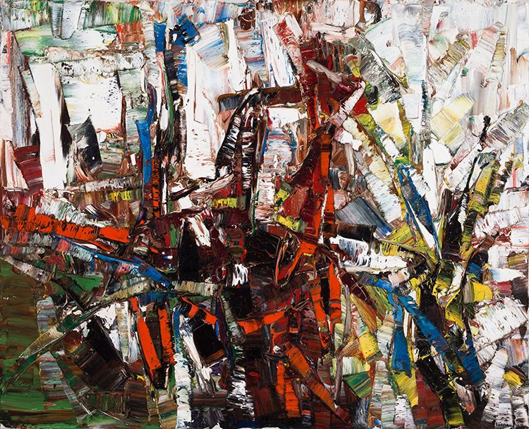 Jean Paul Riopelle, “Foison,” 1958, oil on canvas, 31.5" x 39" (sold at Heffel for $661,250)