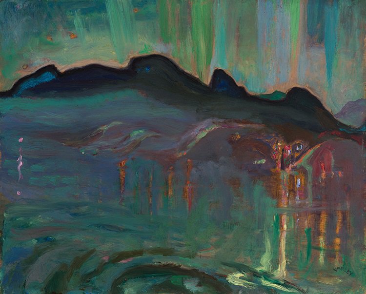 Frederick Varley, “Northern Lights, BC,” circa 1936-1940, oil on board, 12" x 15" (sold at Heffel for $169,250)