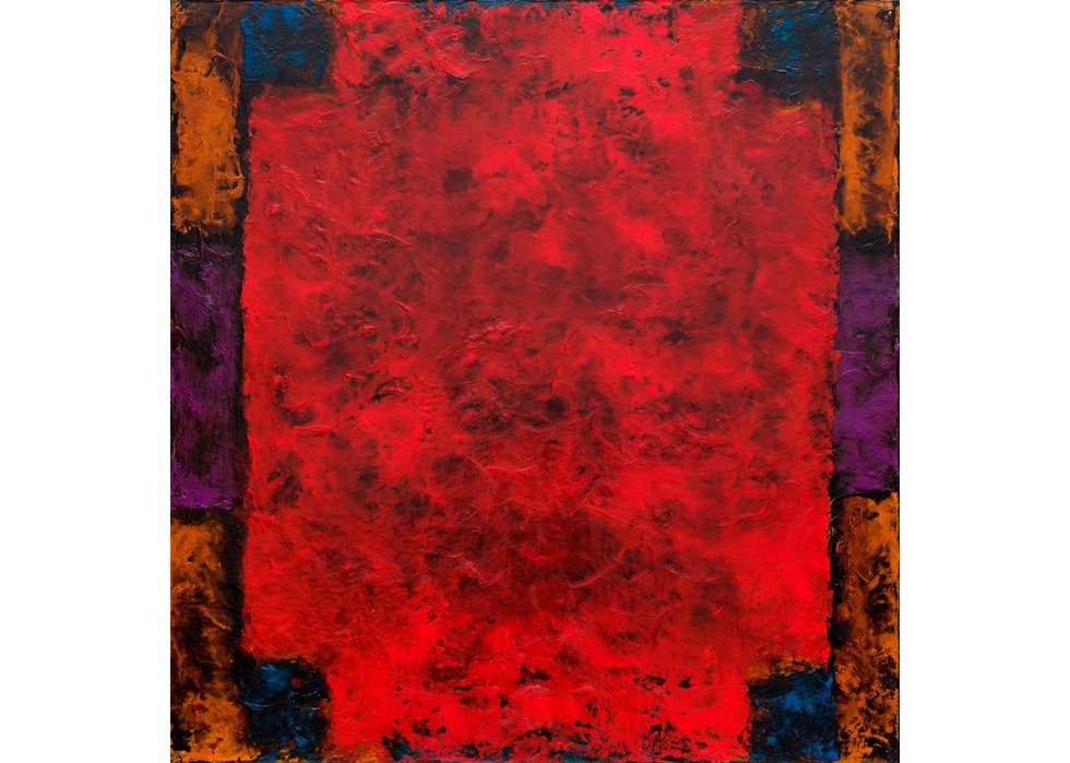 Jean McEwen, “Le drapeau inconnu — 3ͤ  thème, No 12,” 1964, oil on canvas, 40" x 38" (sold at BYDealers for $144,000)