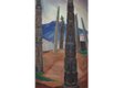 Emily Carr, “Kitwancool,” circa 1928, oil on canvas, 44" x 27" (sold at Cowley Abbott for $1,920,000)