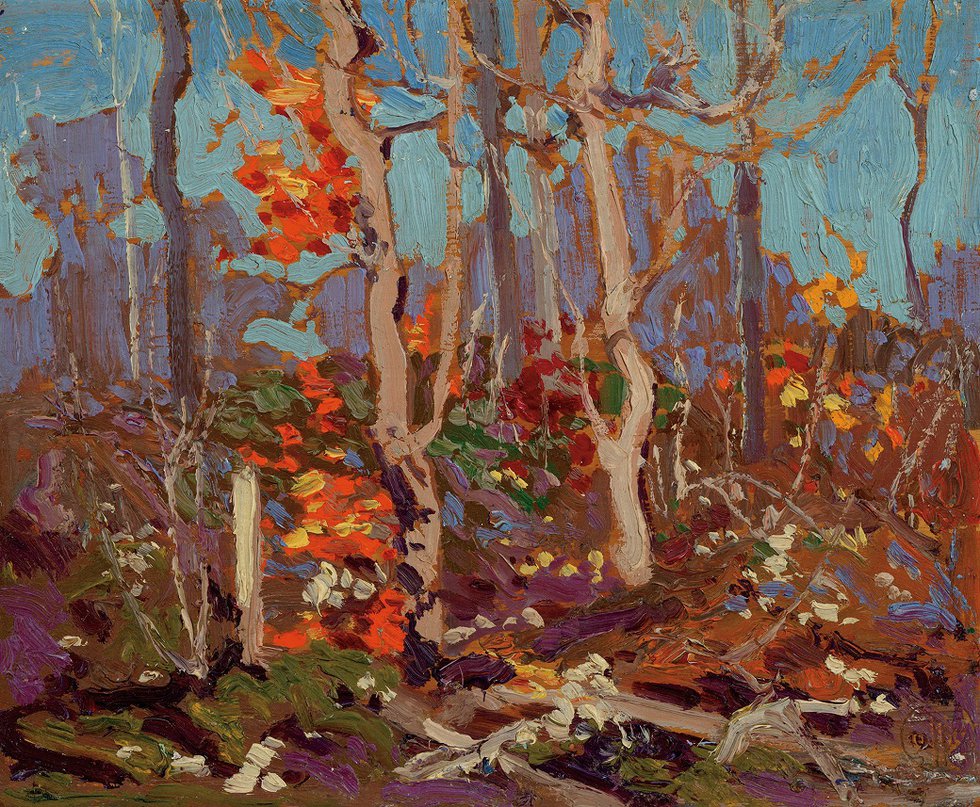 Tom Thomson, “Ragged Oaks,” 1916, oil on panel, 8.5" x 10.5" (sold at Cowley Abbott for $1,800,000)