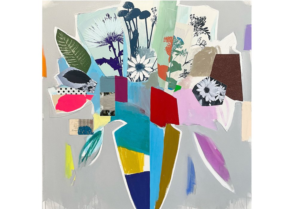 Emily Filler, "Bouquet (colour block + post cards)," 2023