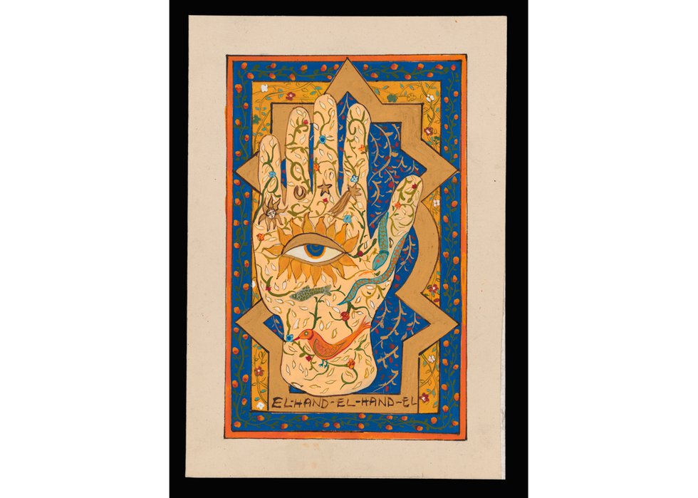 CANAN, “El (Hand),” detail of “Falname” series #36, 2023