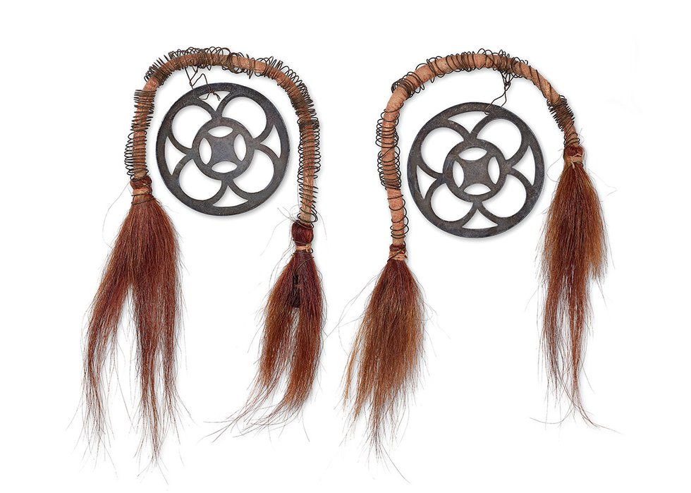 Great Lakes First Nation, pair of ear ornaments, c. 1770