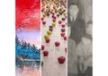 Left: Andy Lou, “Colour of the West Coast  (detail),” 2008; Middle: Chrystal Phan, “I have something to tell you (detail),” 2023; Right: Yumi Kono, “Family Portrait - Mother and Daughter (detail),” 1977