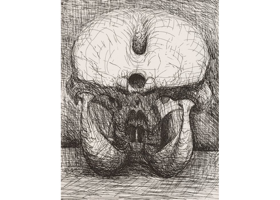 Henry Moore, “Elephant Skull: Plate XXVIII,” 1969 (courtesy of The Henry Moore Foundation)