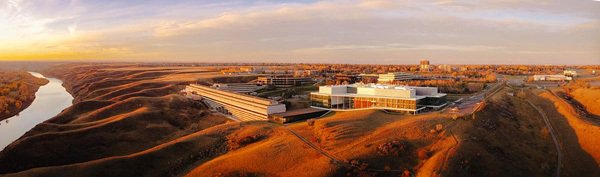University of Lethbridge main campus overlooking the Oldman River valley to the east (photo by Austin Knibb (BFA – New Media ’20))