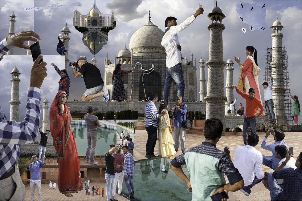 Santosh Korthiwada, “The Taj Mahal Search,” 2023, digital print, 22" x 33" (courtesy of Art Gallery of St. Albert)
