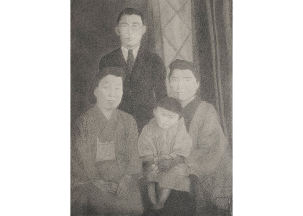 Yumie Kono, “Family portrait — Mother and Daughter,” 1977, graphite drawing on paper, 22.5" x 30" (photo courtesy of Art Gallery of Greater Victoria)