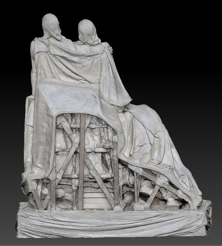 Back view of Walter Allward, “The Breaking of the Sword” maquette, Canadian National Vimy Memorial (photo courtesy of CANADIGM)