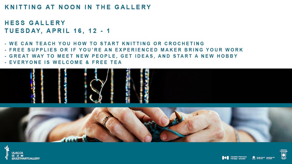 “Knitting at Noon In The Gallery,” 2024