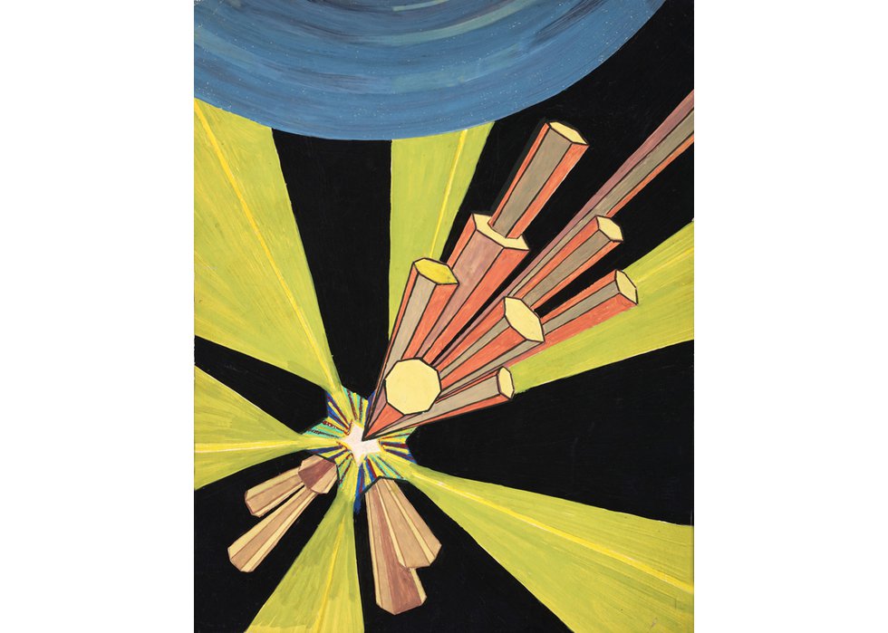 Bertram Brooker, “Oozles,” 1922, tempera on paper, 9" x 7" (collection of Agnes Etherington Art Centre, courtesy of McMichael Canadian Art Collection)