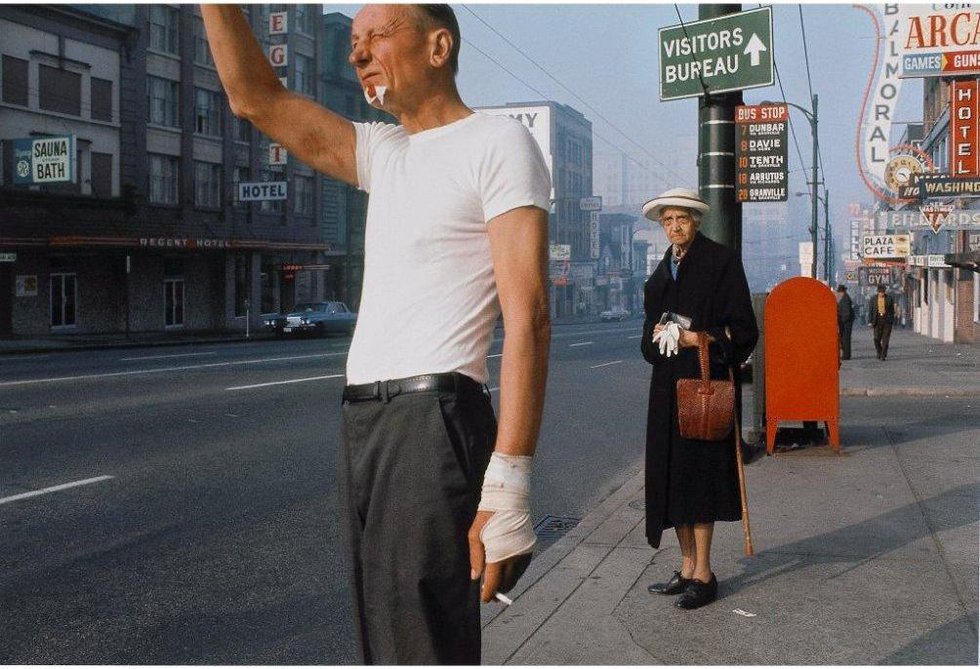 Fred Herzog, Man with Bandage, 1968