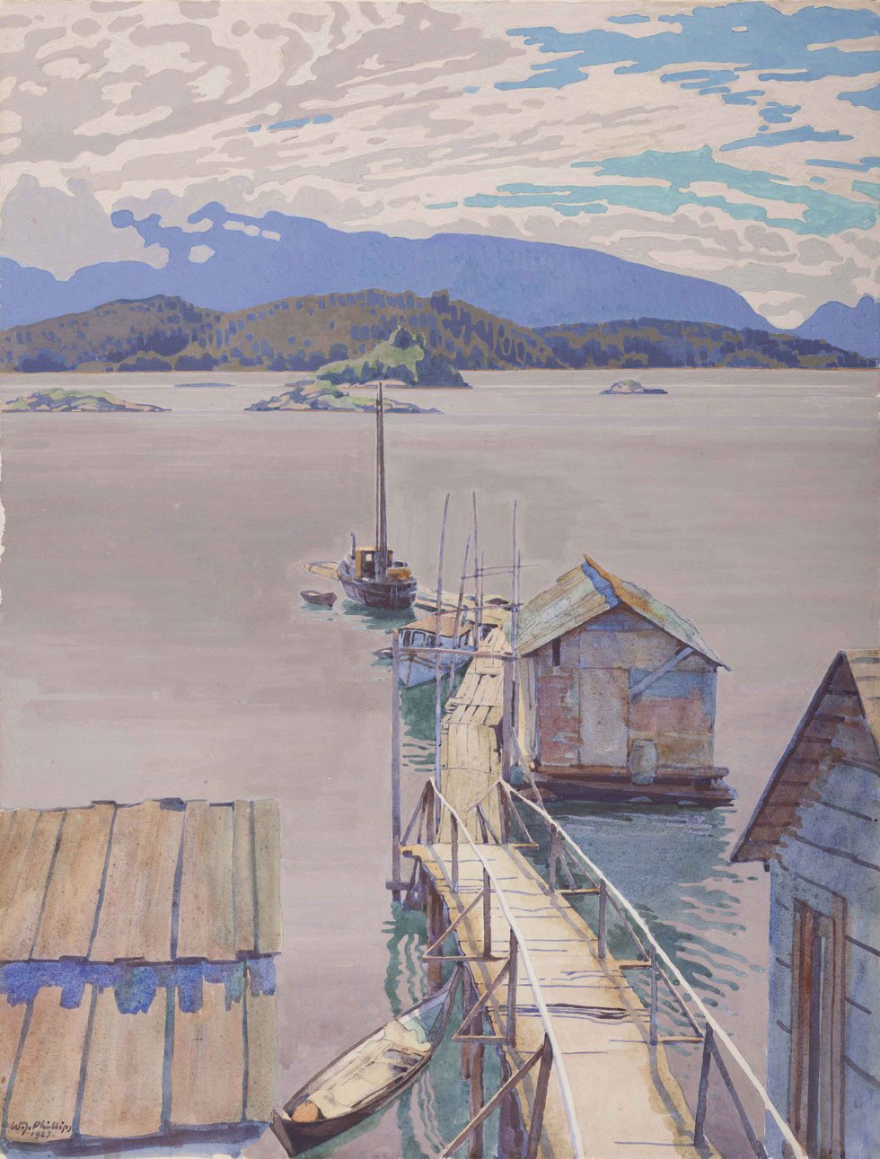 Floating Dock, "Mamalilicoola, British Columbia", 1927