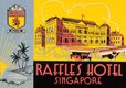 "Raffles Hotel, Singapore, Luggage Label"