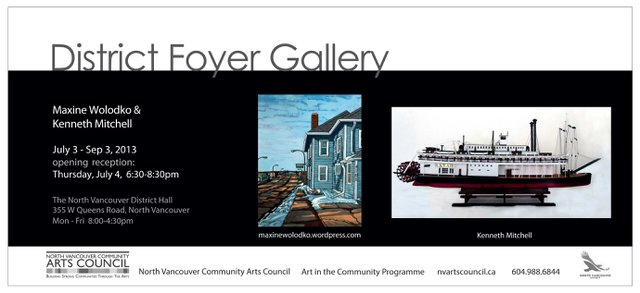 "Kenneth Roy Mitchell and Maxine Wolodko at the District Foyer Gallery" poster