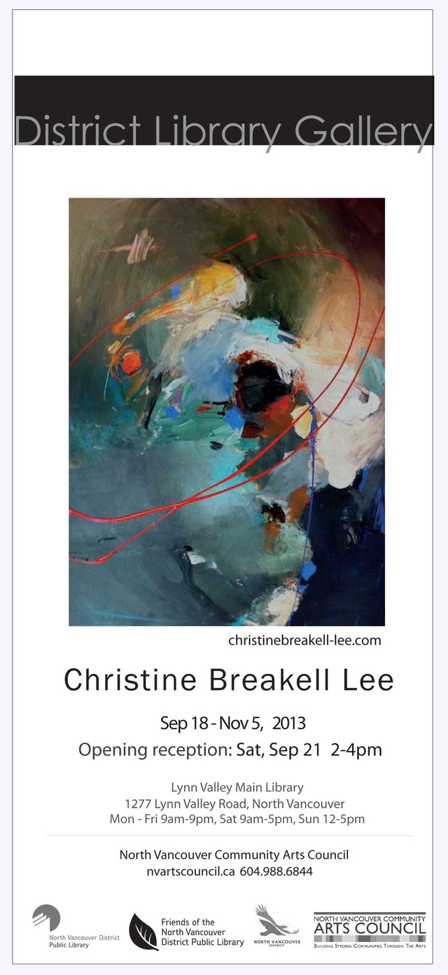 "Exhibition Poster: Christine Breakell-Lee at the District Library Gallery"