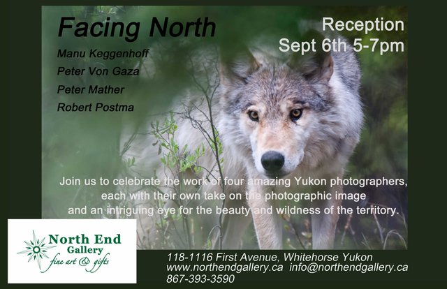 "Facing North" photography show poster