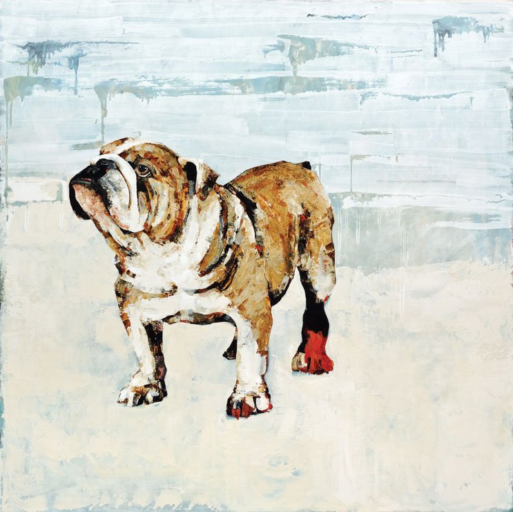 "Bulldog with Red Foot"