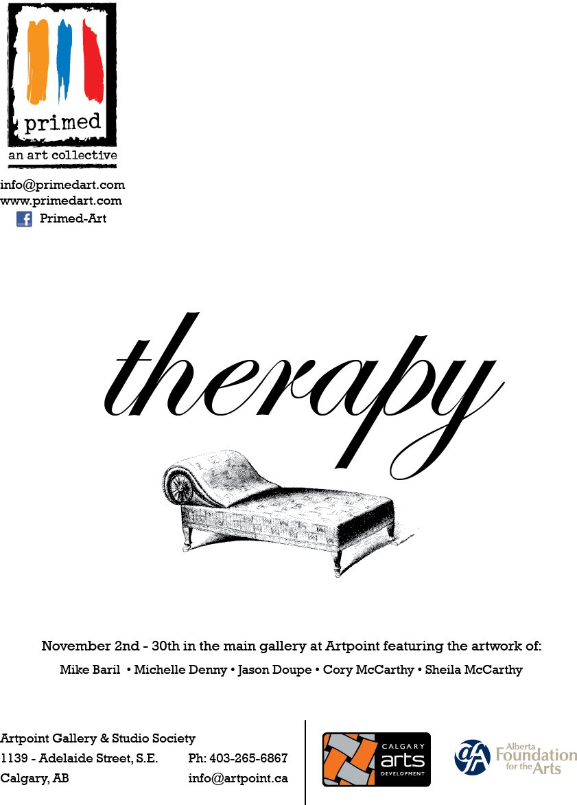 "Therapy" show poster