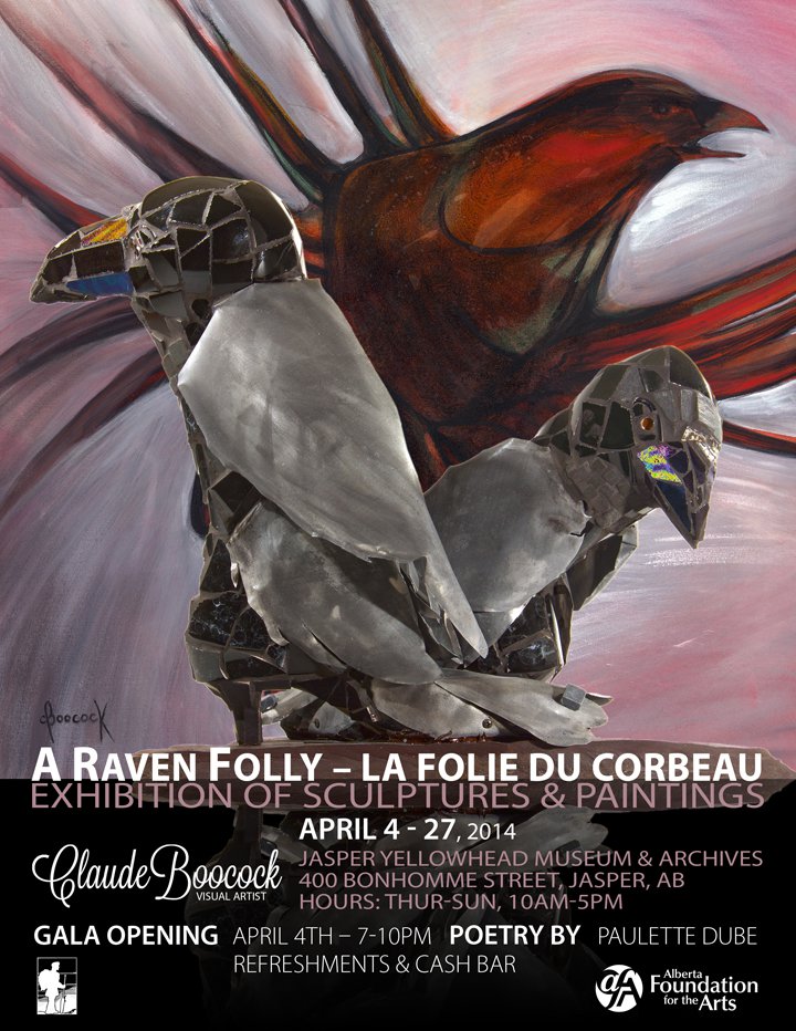 "A Raven Folly" exhibition poster